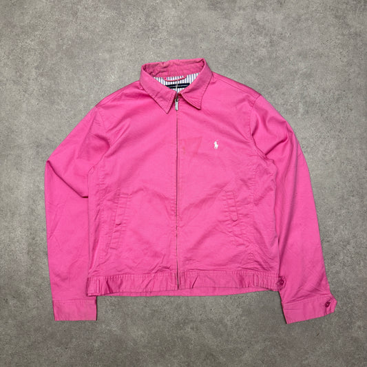 Polo Ralph Lauren Harrington Lined Jacket Women Size M Pink