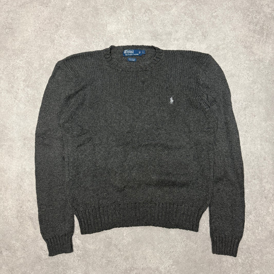 Polo Ralph Lauren Crew Neck Knit Jumper  Size L Grey