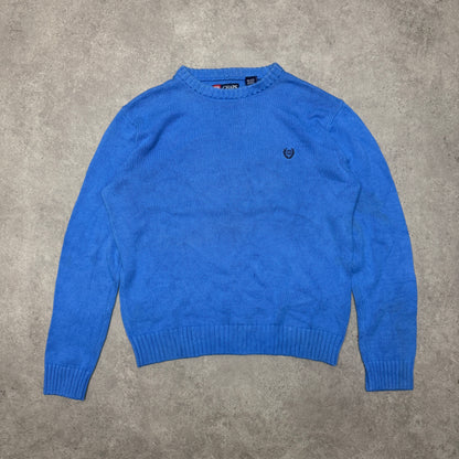 Chaps Crew Neck Knit Jumper Size M Blue