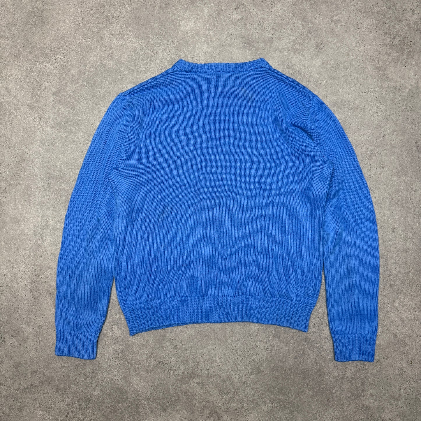 Chaps Crew Neck Knit Jumper Size M Blue