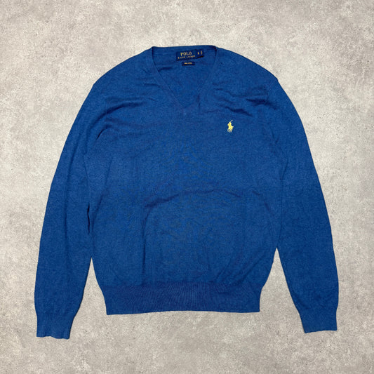 Polo Ralph Lauren V Neck  Jumper  Size S Blue