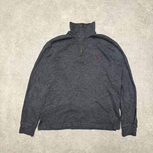 Polo Ralph Lauren Quarter Zip Jumper  Size S Dark Grey