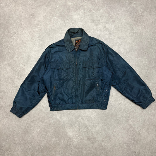 Vintage Schott Bomber Jacket Size M Navy