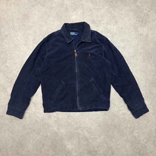 Polo Ralph Lauren Corduroy Lined Harrington Jacket Size XL Navy