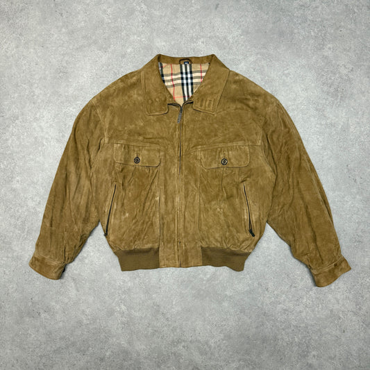 Burberry Suede Harrington jacket Size L Brown