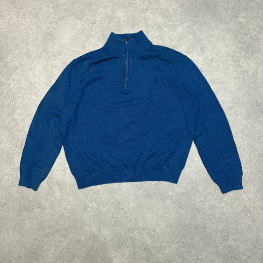 Polo Ralph Lauren Quarter Zip Jumper Size XXL Blue