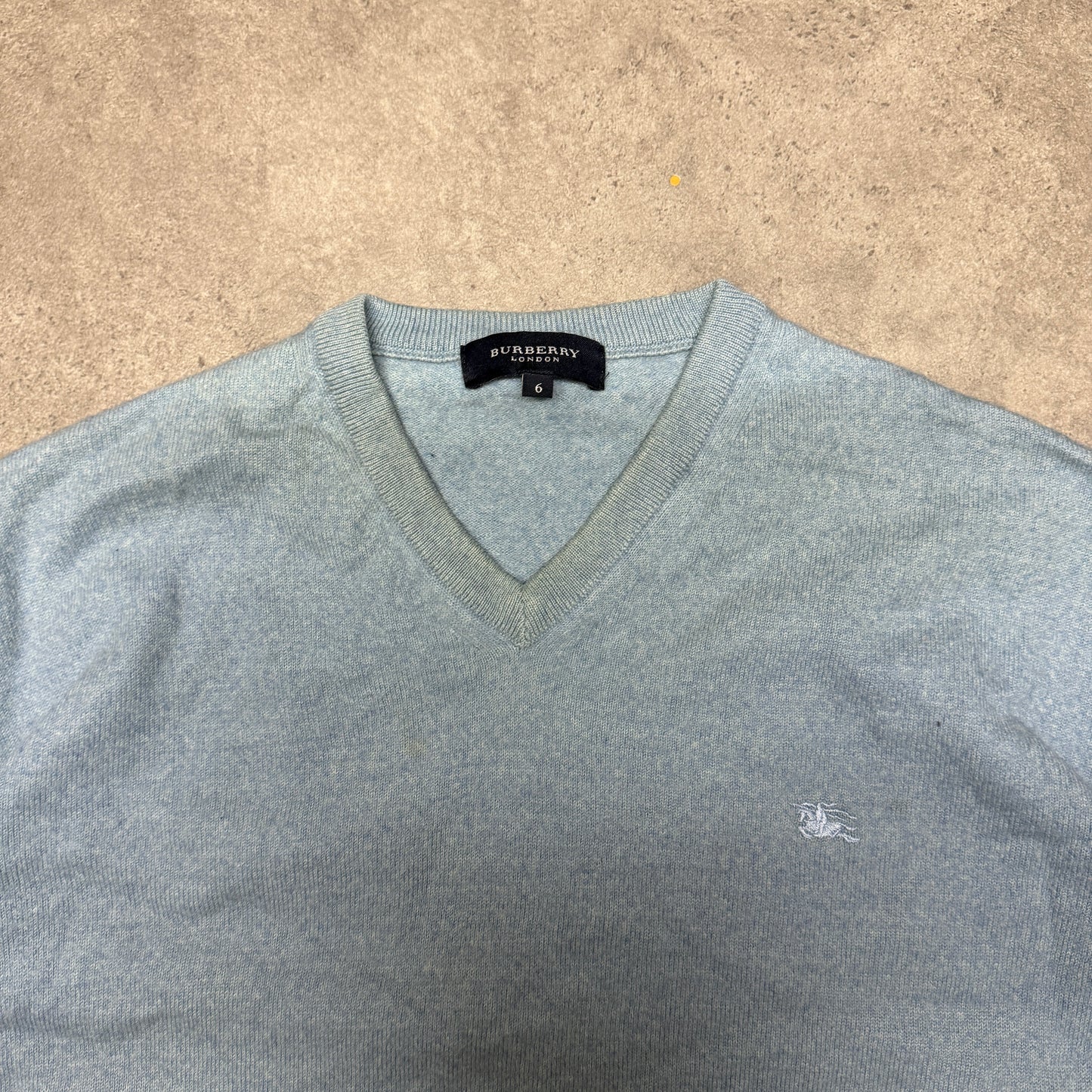 Burberry V Neck  Jumper Size M Blue