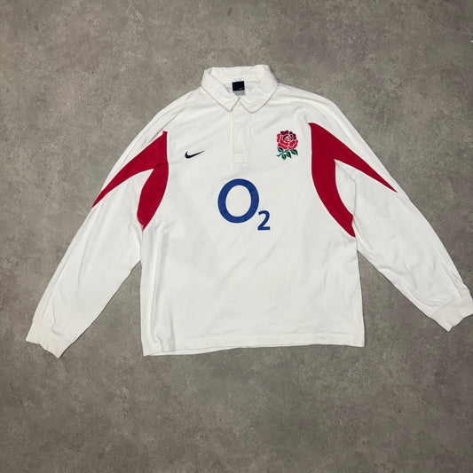 England Rugby Union 2002-03 Home Shirt Size XL White