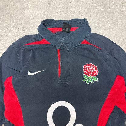 Vintage  Nike England Rugby Long Sleeved Shirt Size S Black