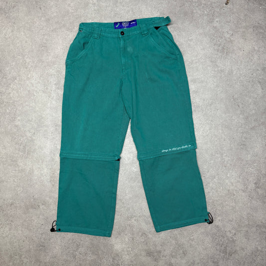 Always Do Trousers Can Be Short Size (38x32) Adjustable Waist Green