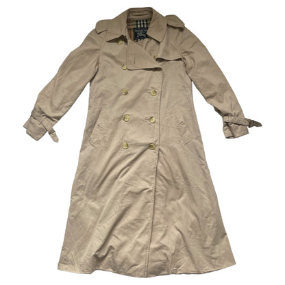 Vintage Burberry Trench coat Lined 90s Retro Size M Beige A_50