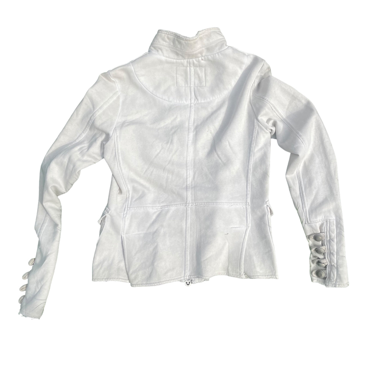 Vintage True Religion Jacket Button Detail 90s White S Size A_69
