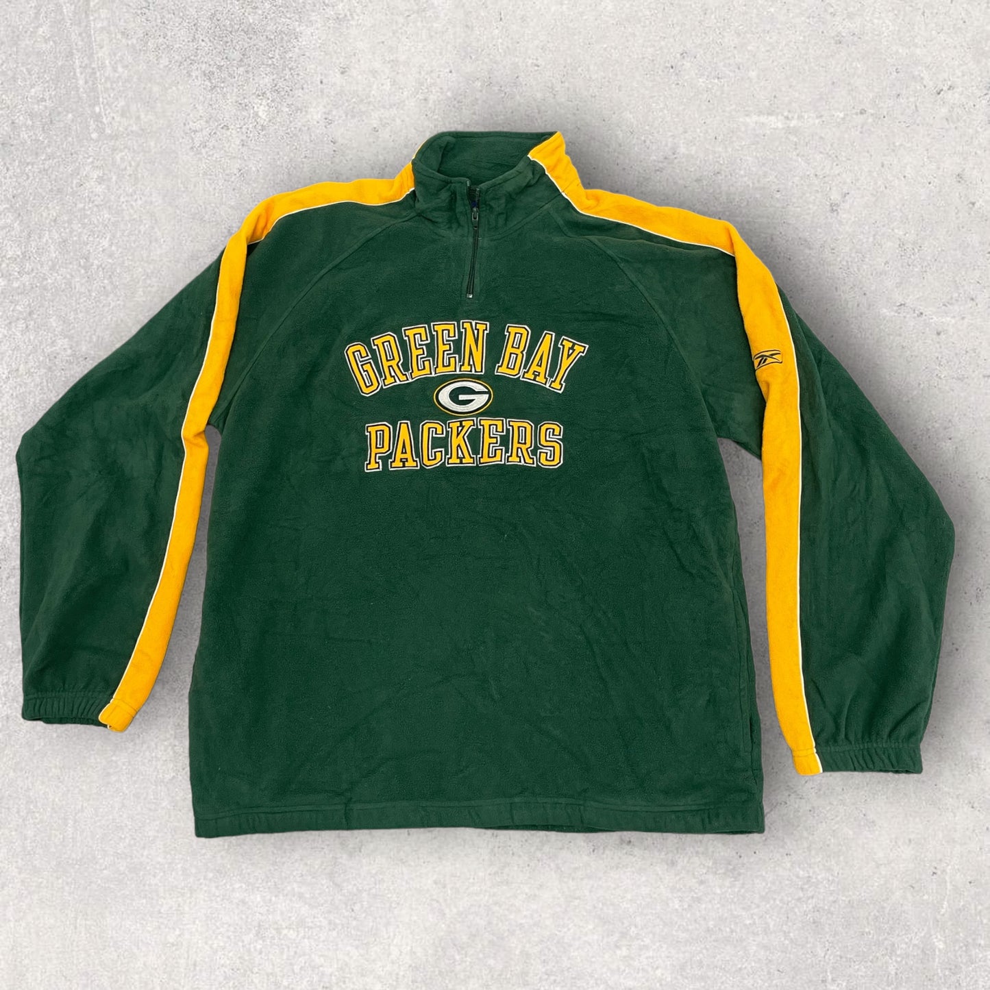 Vintage NFL Fleece Jacket Reebok Green Packers Size XL FL_12