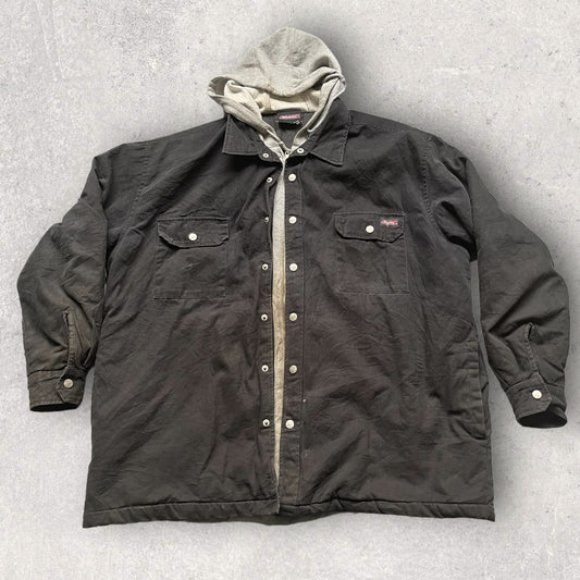 Vintage Dickies Workwear Shirt Jacket Retro Black XXL Size W_7