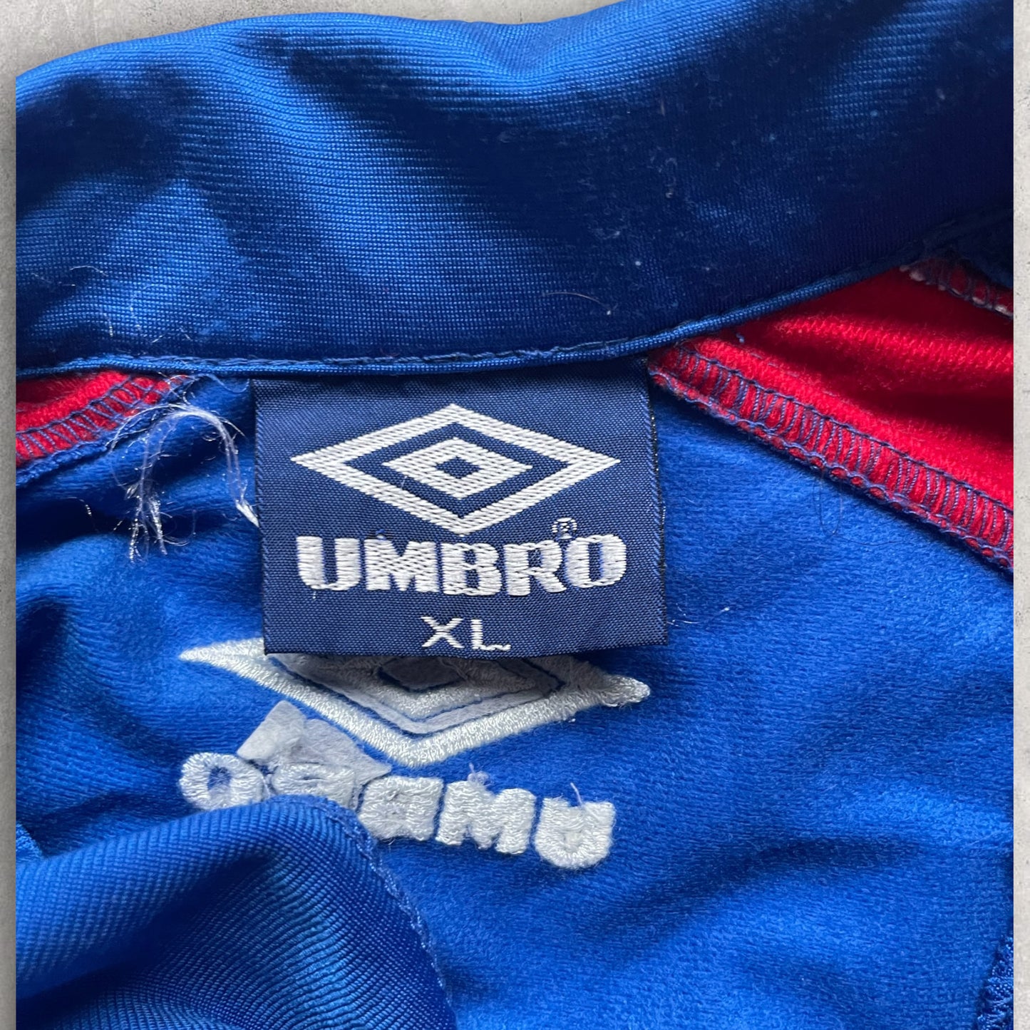 Vintage Umbro Tracksuit Top Full Zip 80s XL Size Blue T_1