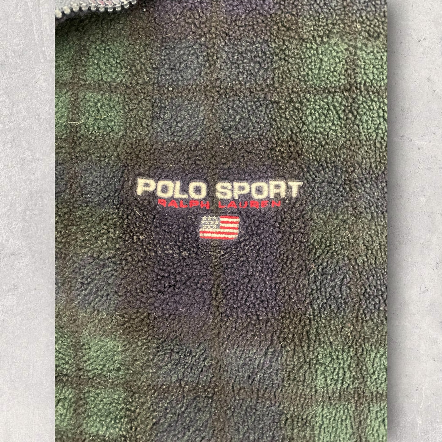 Vintage Polo Ralph Lauren Sport Fleece Jacket Size Multi L Fl_1
