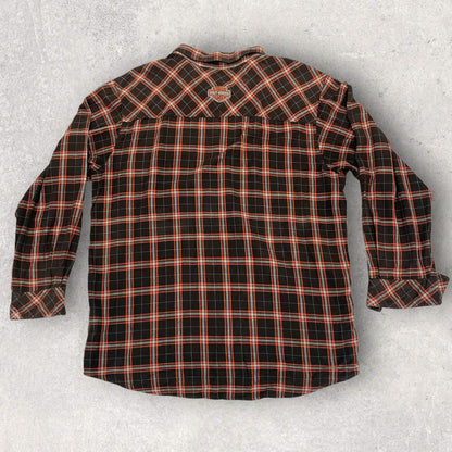 Vintage Harley Davidson Long Sleeve Shirts Check Multi Size XL SH_5