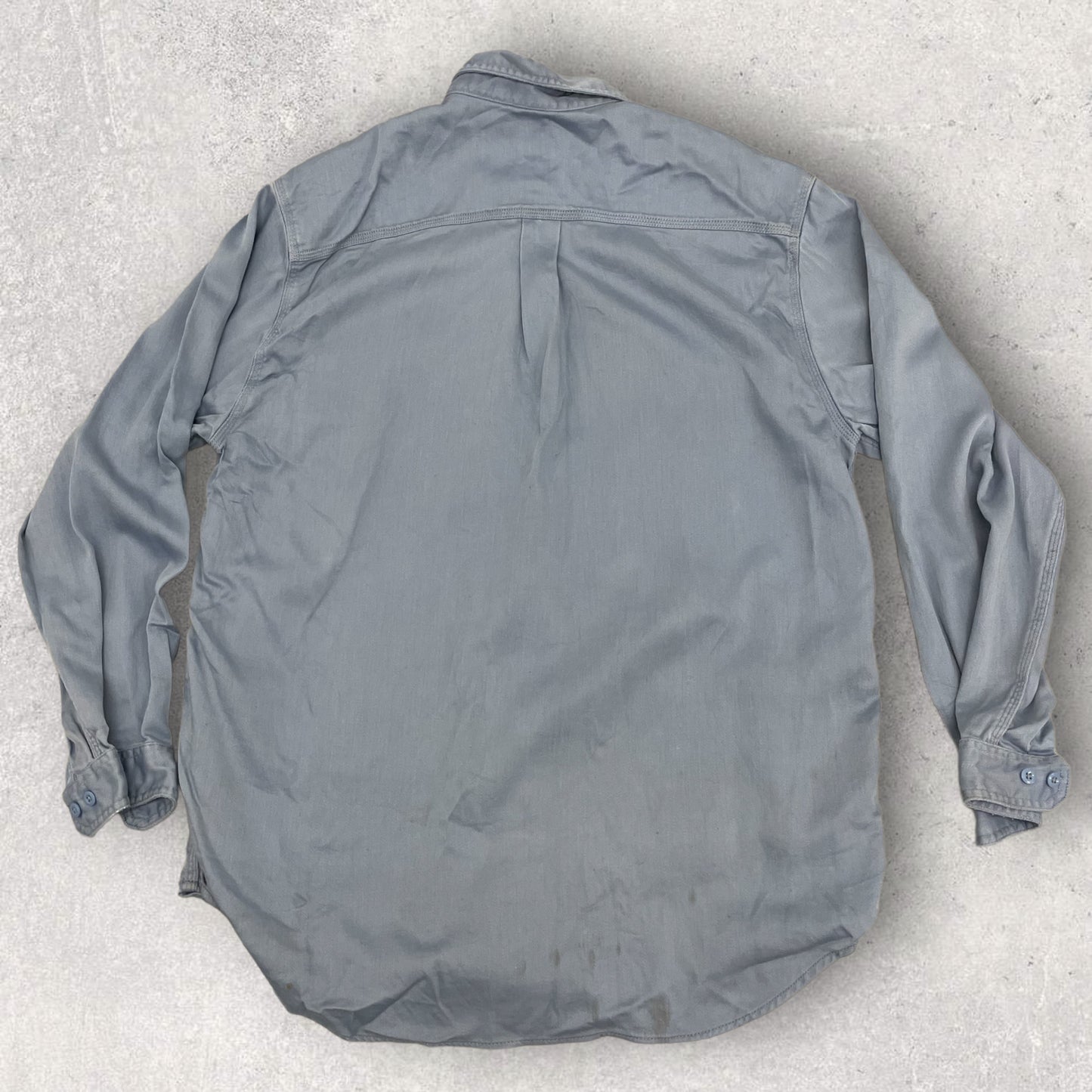 Vintage Carhartt Long Sleeve Shirts Workwear Blue Size XL SH_11