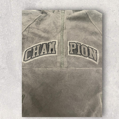 Vintage Champions Fleece Jacket 90s Grey Size Xl Fl_19
