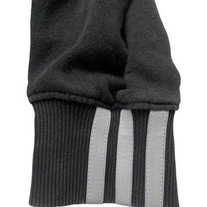 Adidas Vintage Sweatshirt 3 Stripes 80s Retro XL Size Black A_31