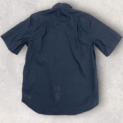 Vintage Carhartt Short Sleeve Shirt Workwear Navy Size L SH_10