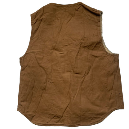 Carhartt Vintage Vest Workwear Fur Lined M Size Camel A_40