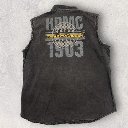 Vintage Harley Davidson Sleeveless  Shirts Black Size XL SH_8