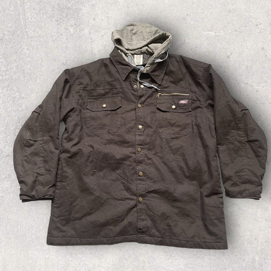 Workwear Dickies Shirt Jacket Vintage Black Retro XXL Size W_5