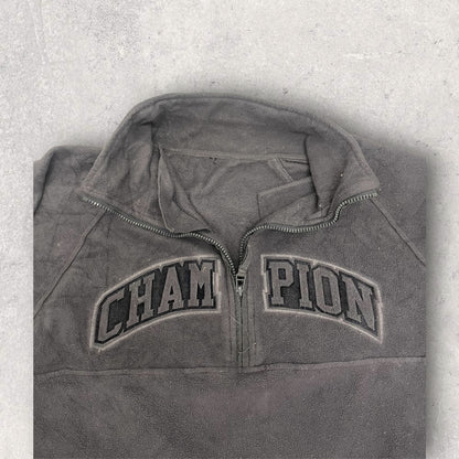 Vintage Champions Fleece Jacket 90s Grey Size Xl Fl_19