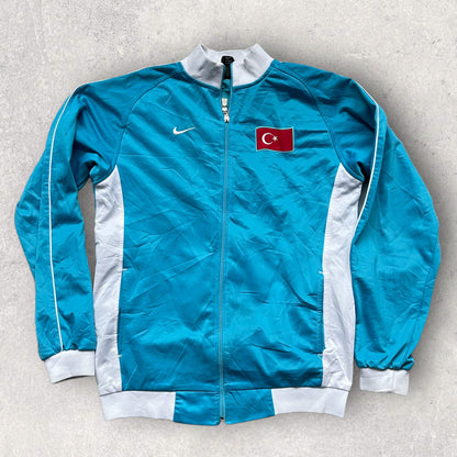 Nike Vintage Turkey Tracksuit Top Football 90s Blue M Size T_8