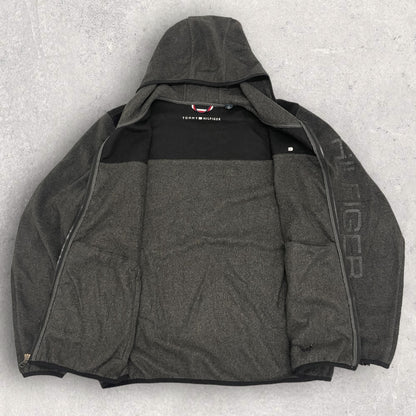Vintage Tommy Hilfiger Fleece Jacket 90s Retro Size L Grey Fl_3