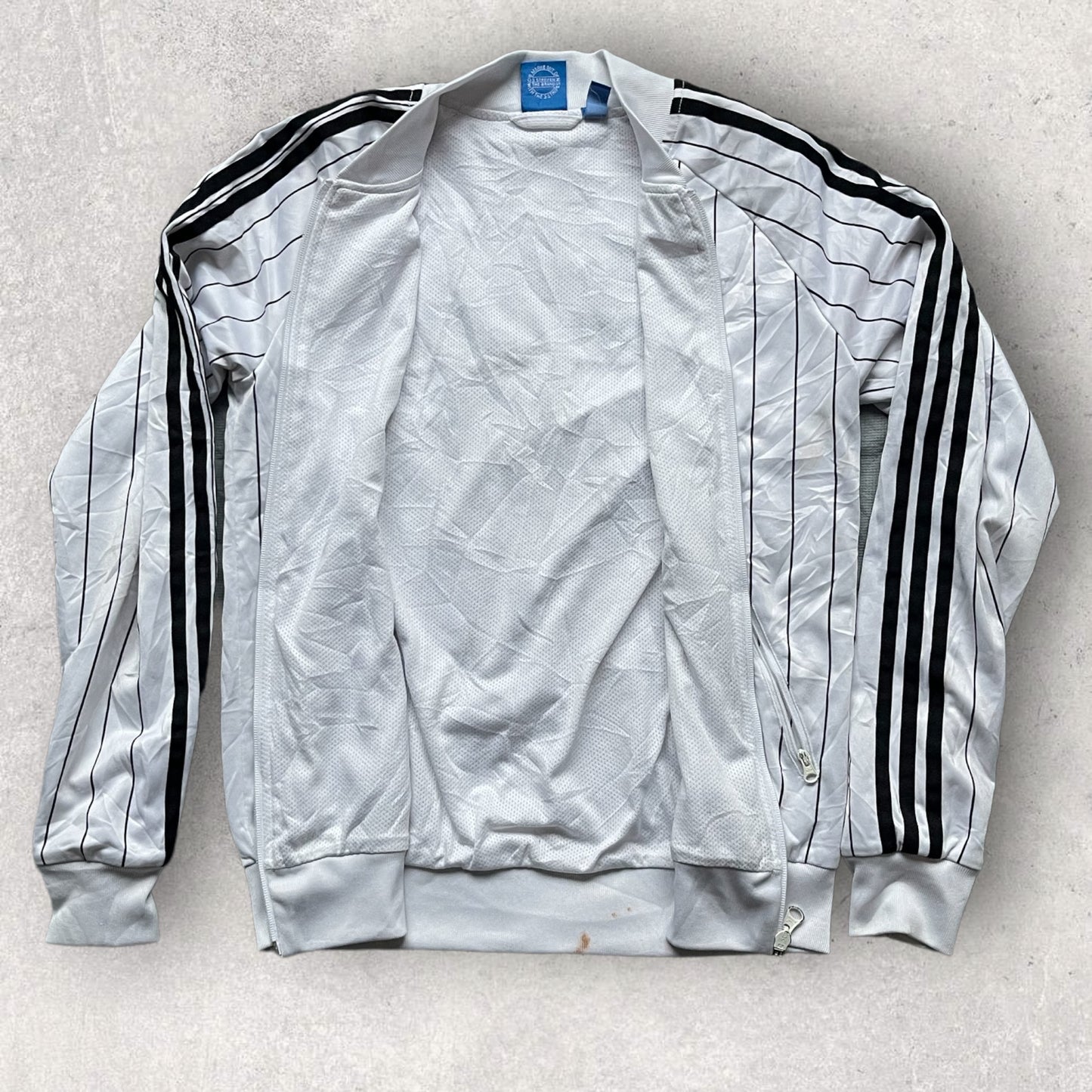 Vintage Adidas Tracksuit Top 80s Zip White S Size T_6