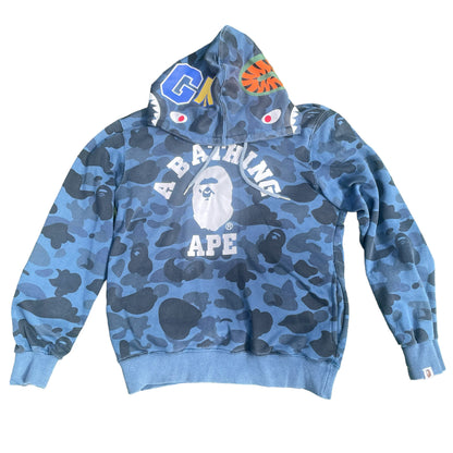 Abathing Ape Retro Sweatshirt Printed Camouflage Blue Size L A_68
