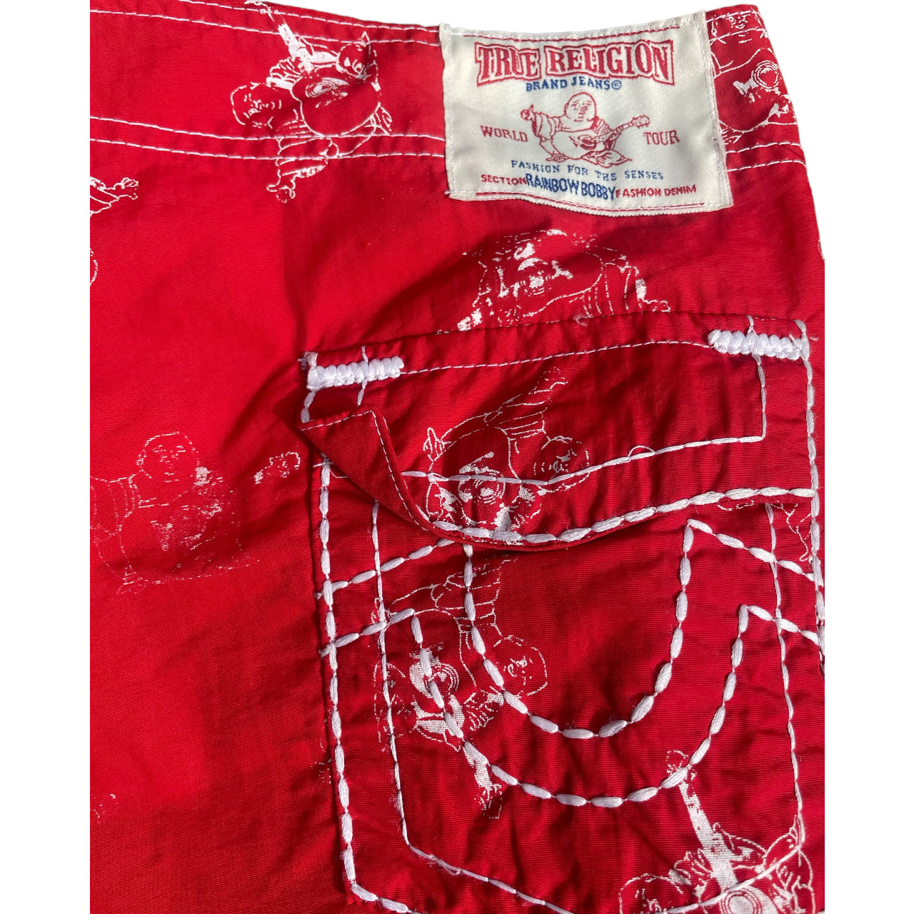 True religion best sale shorts red