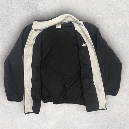 Vintage Adidas Fleece Jacket Plain Black Size L Fl_18
