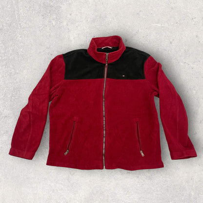Vintage Tommy Hilfiger Fleece Jacket Red Size M FL_6