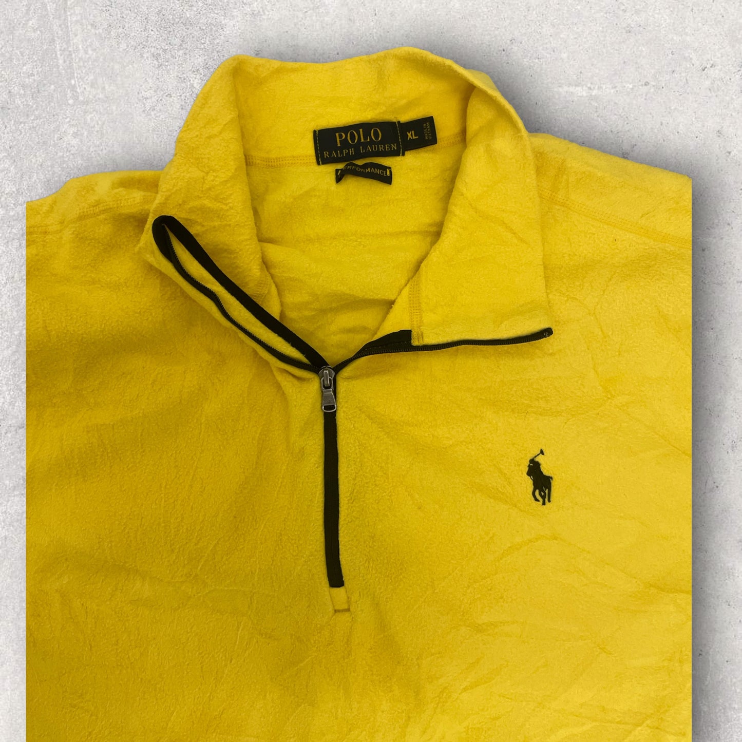 Vintage Polo Ralph Lauren Fleece Jacket Yellow Size XL Fl_23