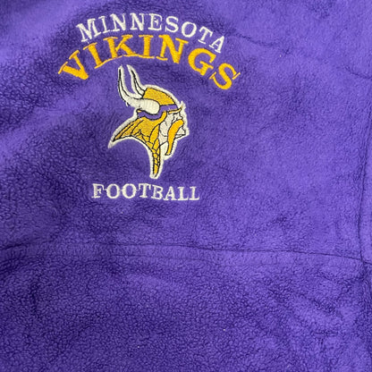 Vintage NFL Vikings Fleece Jacket Purple Size M FL_22