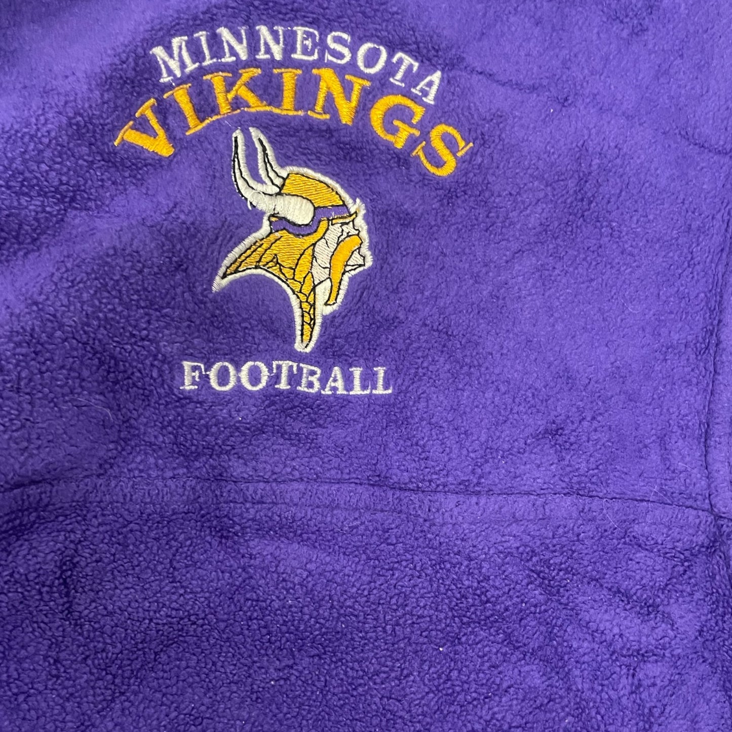 Vintage NFL Vikings Fleece Jacket Purple Size M FL_22
